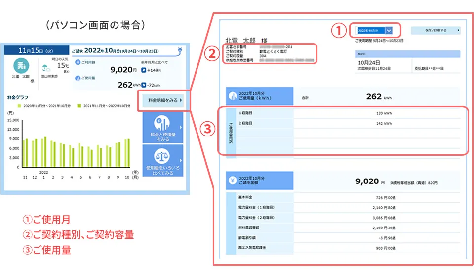 電気料金等の請求のお知らせ